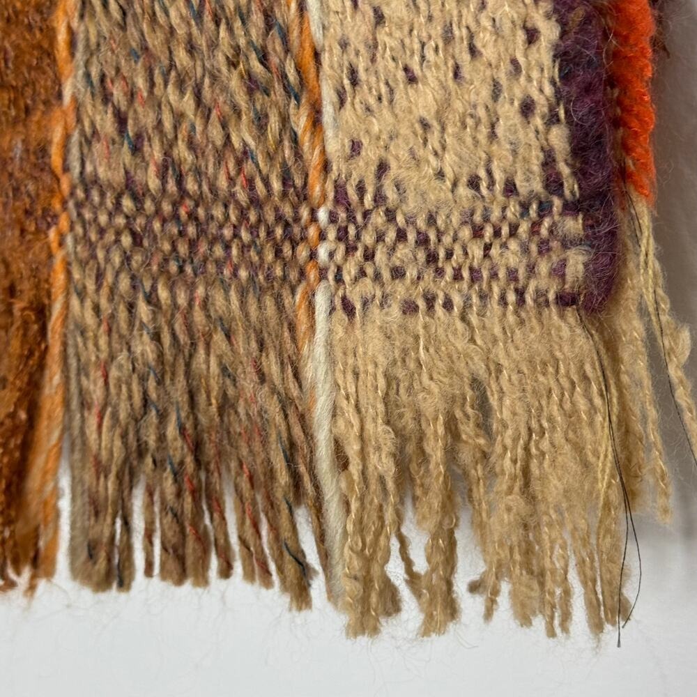 P. Cornillon Wool Blend Patchwork Scarf - image 2